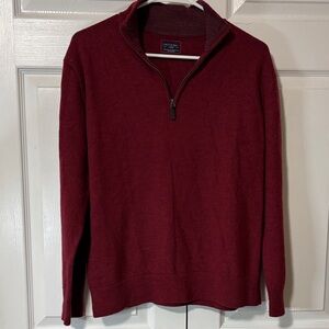 Untuckit Maroon Zip-Up Sweater Sz L VGUC